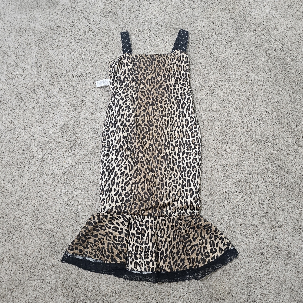 Dolce & Gabbana Sleeveless Midi Elegant Black Polka Dot Dress Size 46IT/US10-12 - Picture 10 of 16